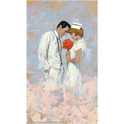Rudy Nappi - Original Paperback Cover Art (1965).  Ace #F-341 - A Prize for Nurse Darci...