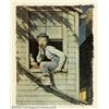 Image 1 : Norman Percevel Rockwell (1894-1978) Numbered and Signed Print. Titled:  Sneaking Out...