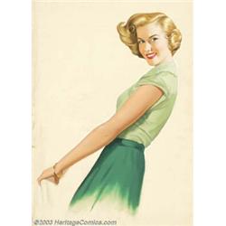 Lou Shabner - Original Pin-up / Glamour Art (c.1950)....