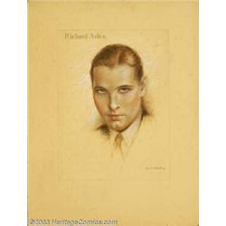 Charles Gates Sheldon (1889-1960) Original Illustration (c.1927). Richard Arlen, probably full...