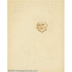 Charles Gates Sheldon (1889-1960) Original Preliminary (1925-1930). Shirley Temple, preliminar...