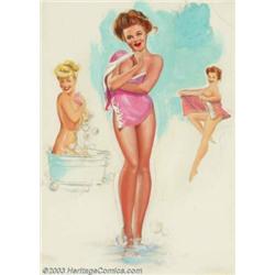 T. N. Thompson - Original Pin-up Art (1952). Appeared as "May" in the 1952 calendar of the  ...