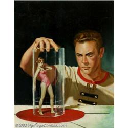 Edward Valigursky - Original Paperback Cover Art (1957).  Ace #D-249 - Cosmic Puppets...