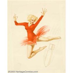 Alberto Vargas (1896-1982) Original Pin-up Art (1944).  Bombs Away!, a mascot design by Varg...