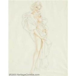 Alberto Vargas (1896-1982) Original Preliminary Illustration (c.1966). Fully finished final st...