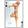 Image 2 : Alberto Vargas (1896-1982) Original Pin-up Sketch (1950). Rare sketch for the "7 of clubs," pa...