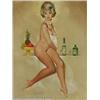 Image 1 : Fritz Willis (unknown-1979) Original Pin-up Art (1970). Appeared as "August" in the 1970 calen...