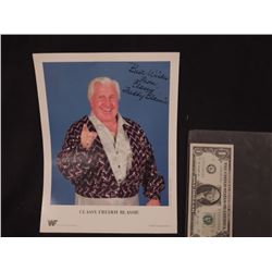 CLASSY FREDDIE BLASSIE VINTAGE HAND SIGNED WWF PROMO PHOTO