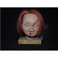 CURSE OF CHUCKY SCREEN USED & MATCHED GOOD GUY HEAD FROM THE ATTIC SCENE REVEALING THE SCARS