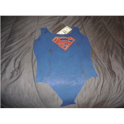 SUPERGIRL TV SCREEN SERIES BULLET HITS DISTRESSED TEST GLYPH ON FULL CHEST #1