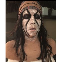 LONE RANGER TONTO MAKE UP TEST ON JOHNNY DEPP LIFE CAST