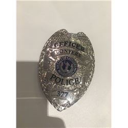 PRISONER BACKGROUND POLICE BADGE