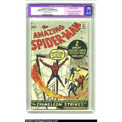 Amazing Spider-Man #1 (Marvel, 1963) CGC Apparent VF- 7.5 Extensive (P) Cream to off-white pages....