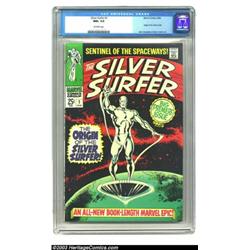 The Silver Surfer #1 (Marvel, 1968) CGC NM+ 9.6 Off-white pages. The Sentinel of the Spaceways ha...