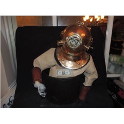 NAUTICAL DIVE SUIT WITH HELMET AND POT FROM WHEAT THINS CHILI POT COMMERCIAL