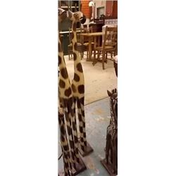 **S.T.O.A.*** UNIQUE  HAND CRAFTED - ALL WOOD GIRAFFE - 40"