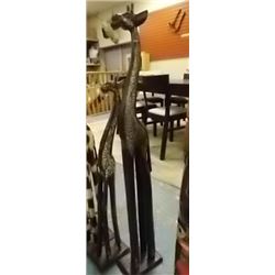 **S.T.O.A.*** UNIQUE  HAND CRAFTED - ALL WOOD GIRAFFE - 40"