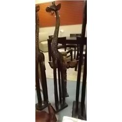 **S.T.O.A.*** UNIQUE  HAND CRAFTED - ALL WOOD GIRAFFE - 48"