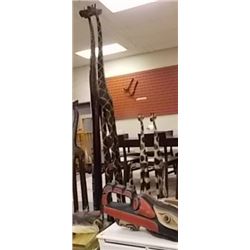 **S.T.O.A.*** UNIQUE  HAND CRAFTED - ALL WOOD GIRAFFE - 78"