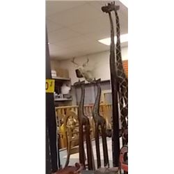 **S.T.O.A.*** UNIQUE  HAND CRAFTED - ALL WOOD GIRAFFE - 78"