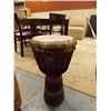 Image 2 : **S.T.O.A.*** UNIQUE  HAND CRAFTED - LEATHER TOPPED DRUM - 33" TALL X 13" D - ESTIMATED RETAIL$300