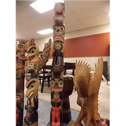 **S.T.O.A.*** UNIQUE  HAND CRAFTED NATIVE TOTEM POLE - 5' TALL - ESTIMATED RETAIL ~$900