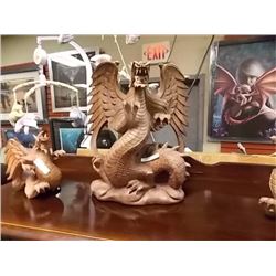 UNIQUE HAND CRAFTED AND DETAIL CARVED DRAGON - ALL WOOD - MEDIUM - ESTIMATED RETAIL - $149