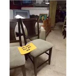 MAHOGANY & UPHOLSTERED BAR CHAIR