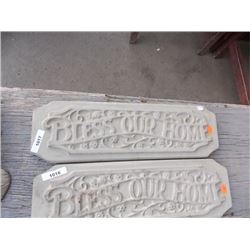 CONCRETE - PLAQUE - BLESS OUR HOME