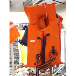 LIFE JACKETS - 2 - ORANGE - BLACK TIES