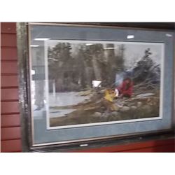 FRAMED LIMITED EDITION PRINT - RETURN TO CAMP - PAUL COLLE - GALLERY ESTIMATE - $825