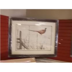 FRAMED LIMITED EDITION PRINT - SNOWFALL ON A HILLSIDE PASTURE - RICHARD CASEY - GALLERY ESTIMATE - $