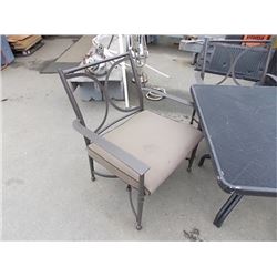 PATIO CHAIR - METAL WITH CUSION - 4 TTL - ALL ONE MONEY