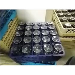 DISHWASHER TRAY - DIVIDED - SINGLE BASE UNIT WITH 2 RISERS TO MAKE DEEPER - WITH WINE GLASSES