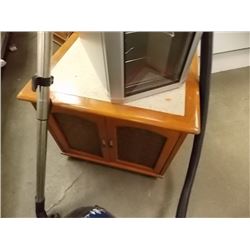 END TABLE - MARBLE TOP WITH 2 DOORS