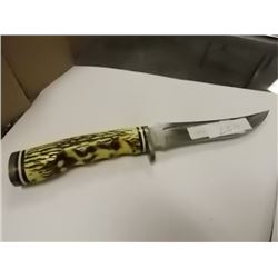 HUNTING KNIFE - BONE HANDLE - NEW - #210914