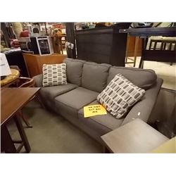 ALMOST NEW SOFA - GREY WITH 2 THROW CUSHIONS