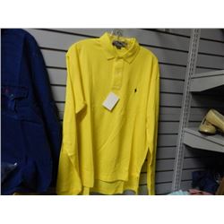 NEW "RALPH LAUREN" YELLOW POLO SHIRTS –WRAPPED - SIZE MEDIUM -