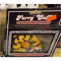 NEW FURRY HANDCUFFS - WITH QUICK RELEASE SAFETY - TIGER