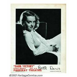 Dark Victory /Pinocchio Original Theater Handouts...