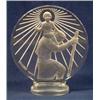 Image 1 : A Lalique frosted and moulded glass 'St. Cristophe' car mascot, signed R. Lalique, France (Cat. R...