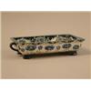 Image 1 : A Moorcroft Macintyre cornflower pattern rectangular dish with two loop handles on bracket feet,...