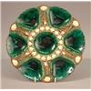 Image 1 : A Minton majolica oyster plate, decorated with shells against a marbled green ground. 9in....