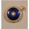 Image 1 : A George III gold pocket watch with elaborate case set with split pearls around the bezel and on...