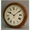 Image 1 : A Victorian mahogany dial clock, with 11in. enamelled dial and timepiece fusee movement....