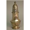 Image 1 : A George V Britannia standard caster of octagonal form with fancy pierced top decorated with flow...