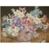 Image 1 : Helen Seddon (fl. c.1925-1955) watercolour, Still life of flowers in a pot, signed, 9 x 10 ins....