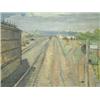 Image 1 : Norman Alexander (fl. 1955-57) oil on canvas, "Railtracks, Mitcham" signed, 16 x 20 ins....