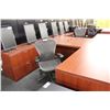 Image 2 : CHERRY BEVELED EDGE 6' X 9' U-SHAPE EXECUTIVE DESK, LH