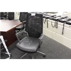 GLOBAL ACCORD BLACK AND CHROME MULTI-LEVER EXECUTIVE CHAIR